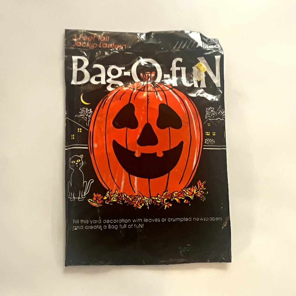 Bag-O-fun Halloween Inflatable Jack-o'-lantern Pumpkin Lawn Yard Decoration